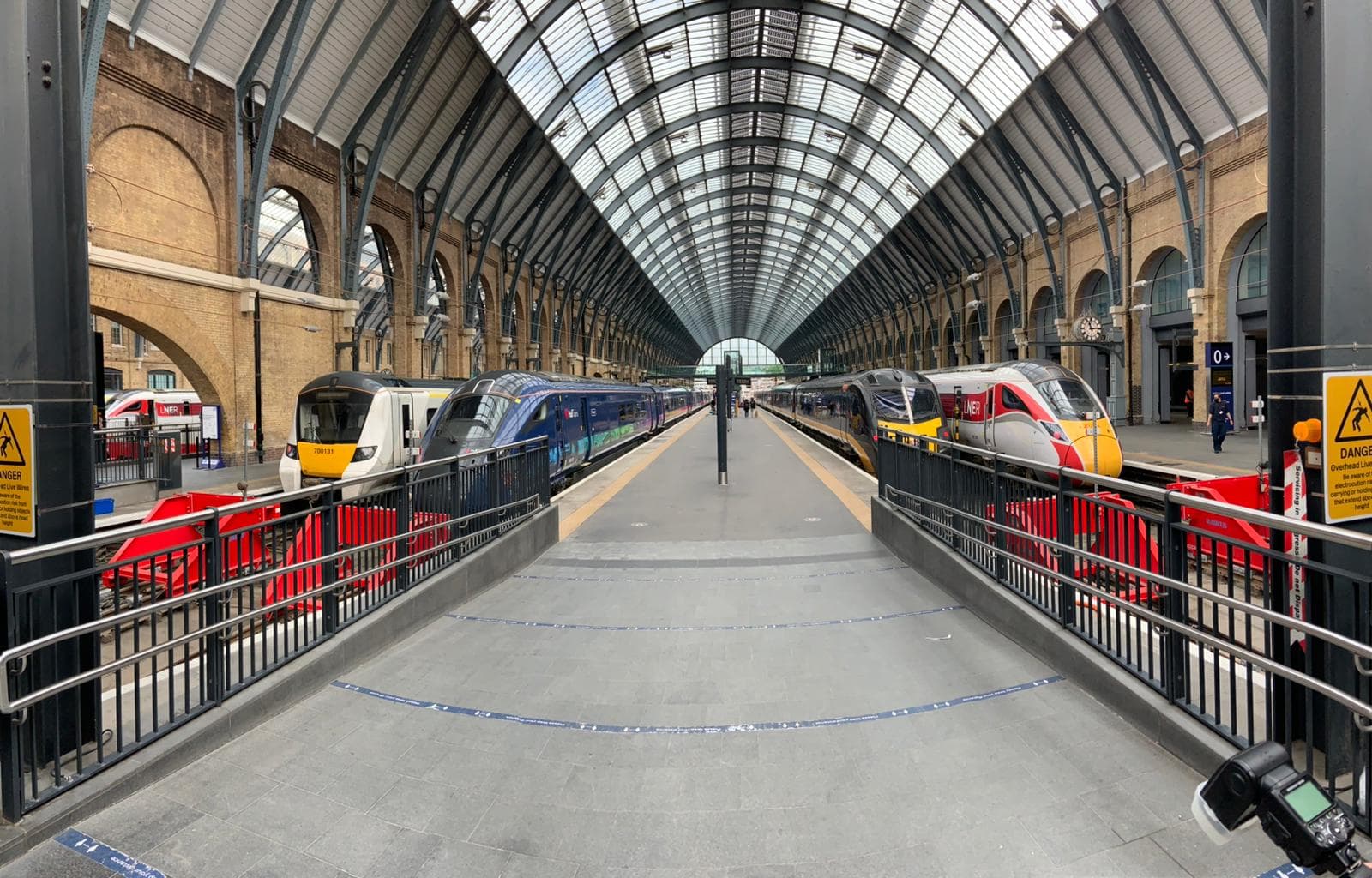 Tourist using secure luggage storage near Liverpool Street London